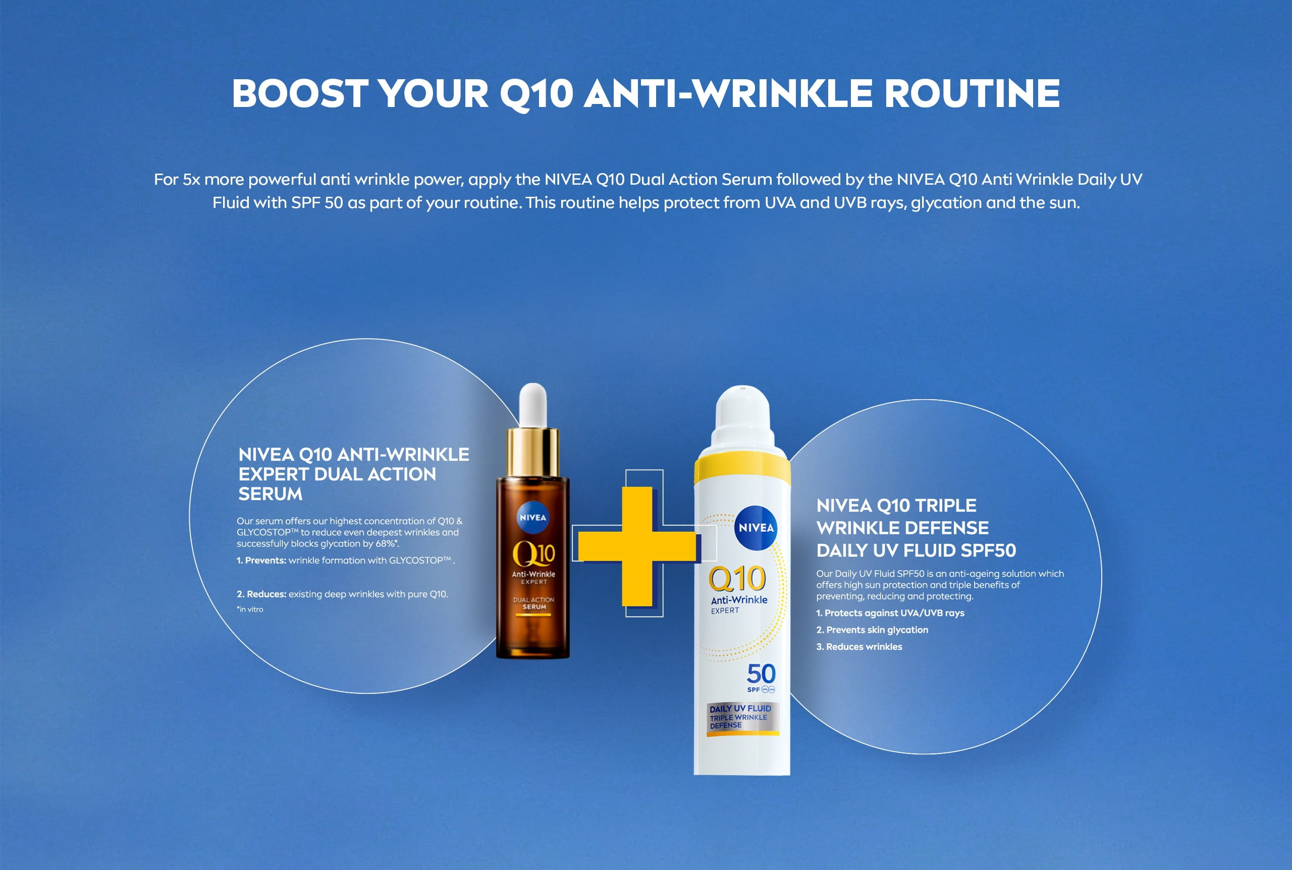 New NIVEA Q10 Anti-wrinkle EXPERT box and bottle