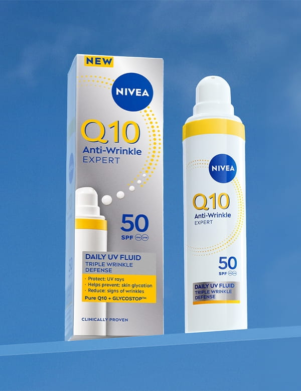 New NIVEA Q10 Anti-wrinkle EXPERT box and bottle